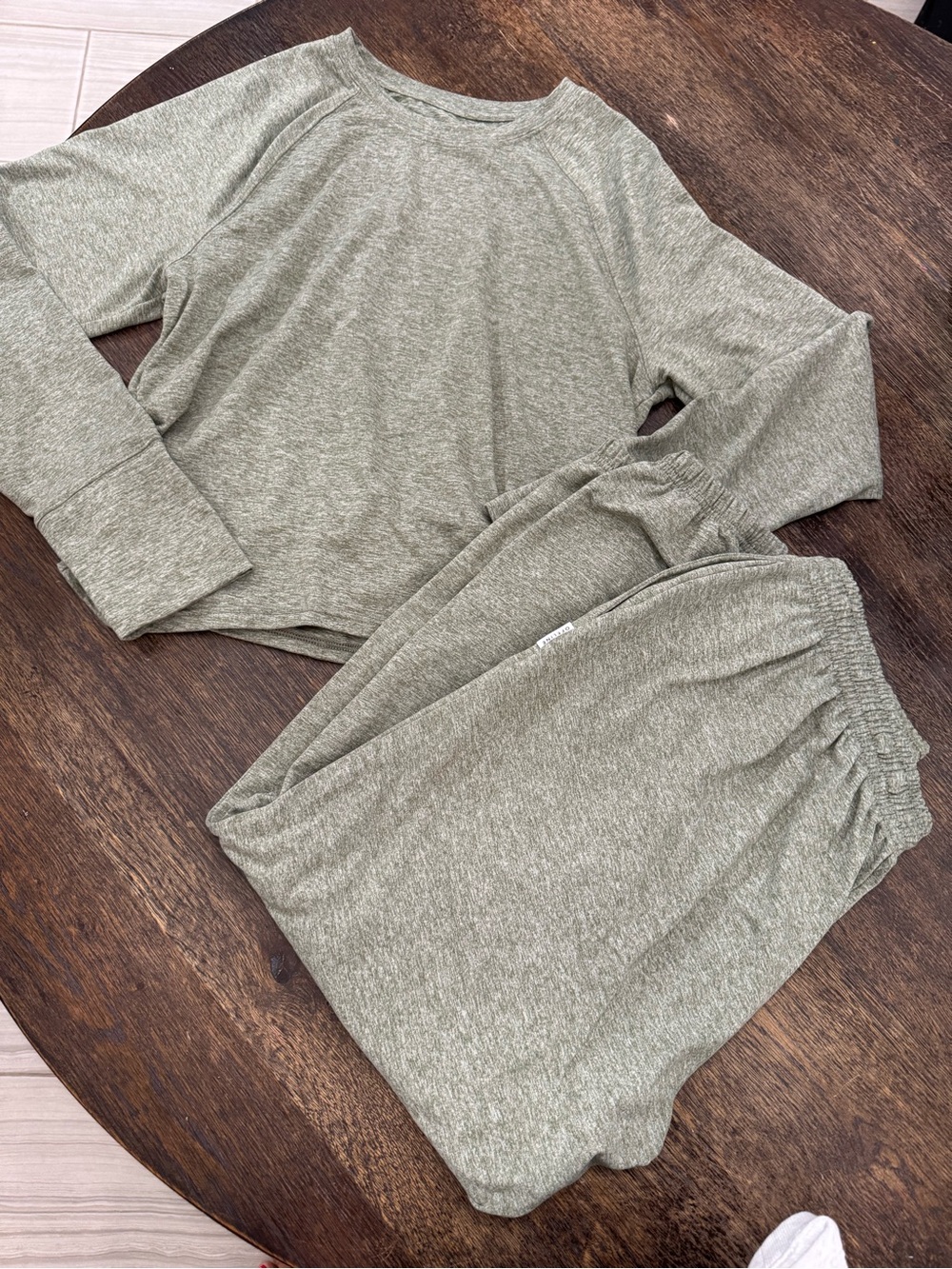 aerie Olive Green Lounge Sweatshirt & Jogger Set